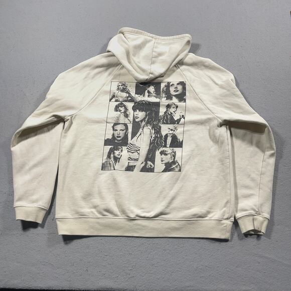 Taylor Swift The Eras Tour Hoodie Large Cream Pullover Graphic Sweatshirt - Picture 7 of 9